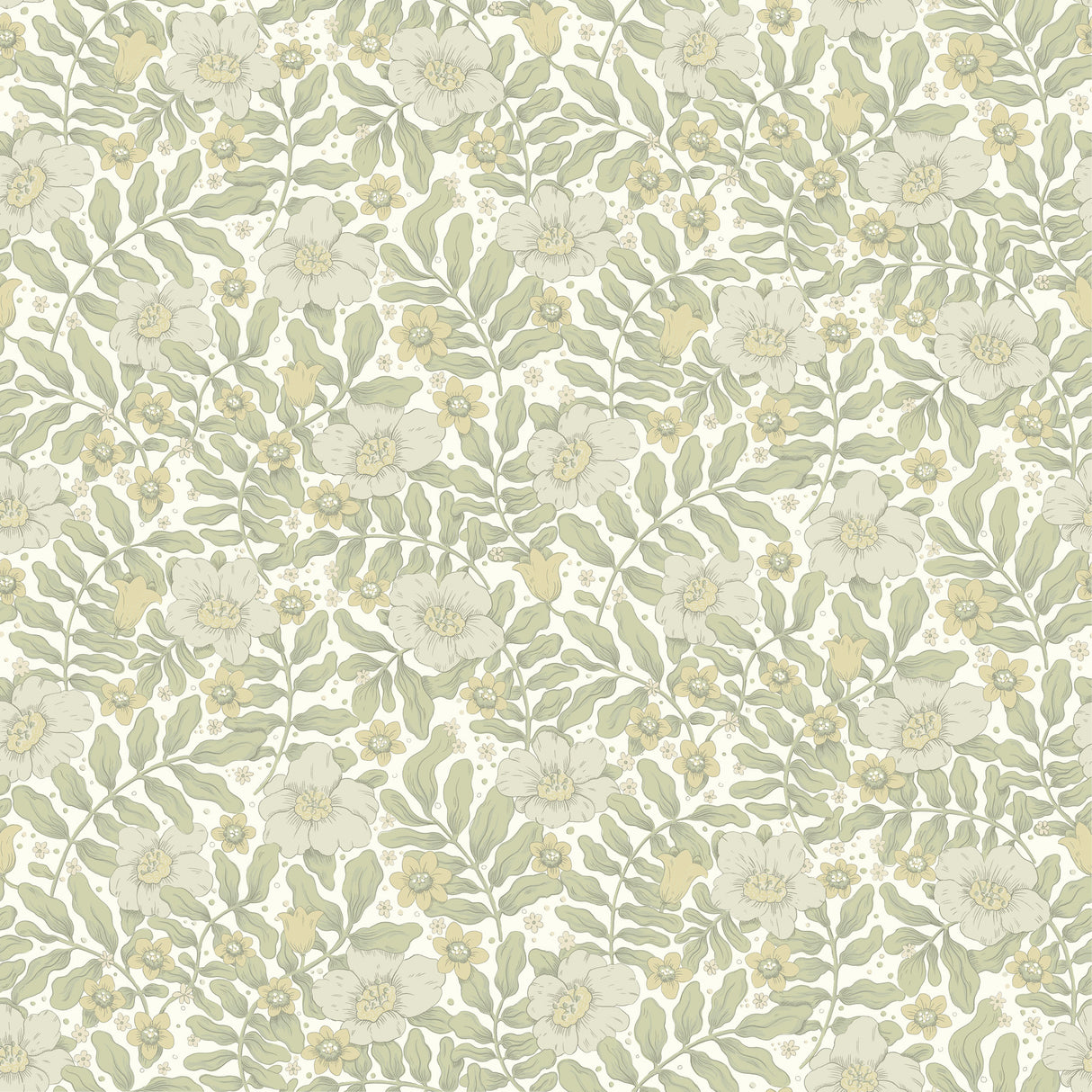 A-Street Prints 4201-48019 Maggan Sage Floral Trail Wallpape
