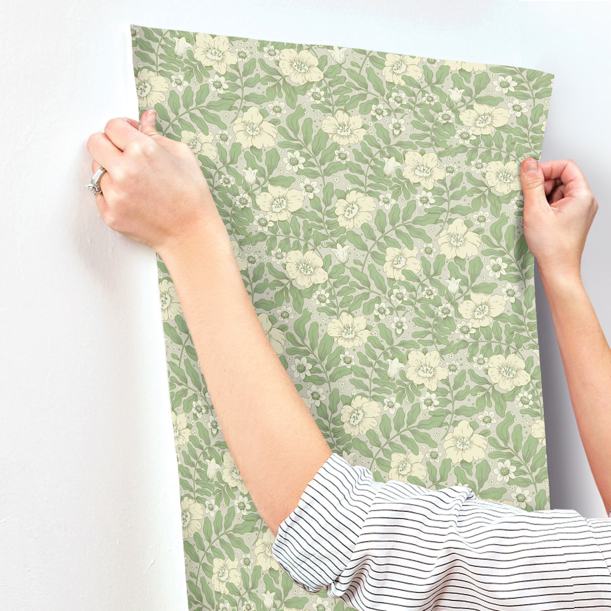 A-Street Prints 4201-48021 Maggan Jade Floral Trail Wallpape