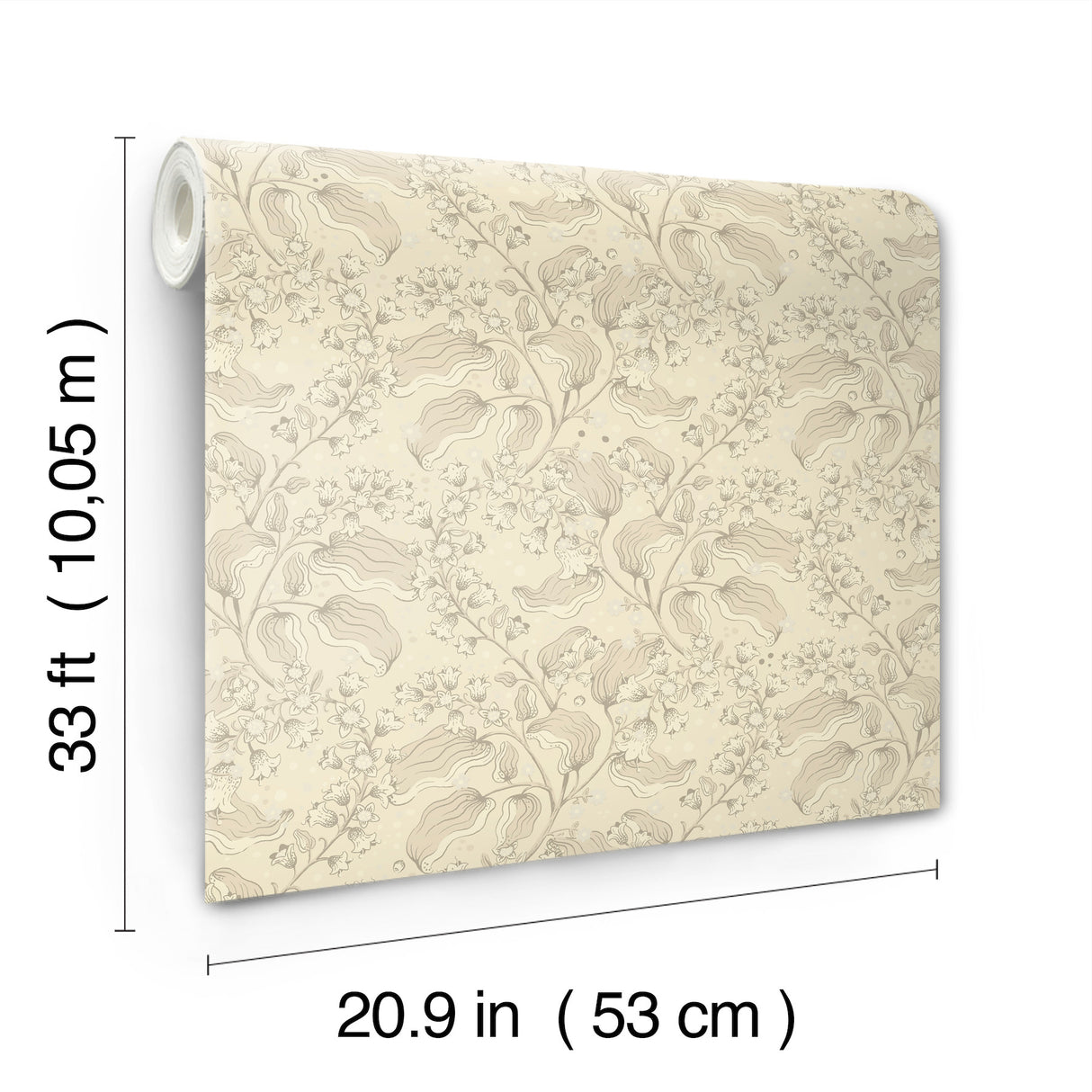 A-Street Prints 4201-48024 Syren Khaki Dainty Floral Wallpap