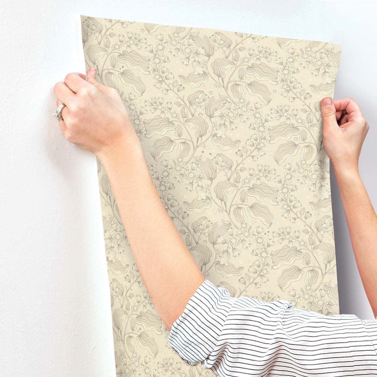 A-Street Prints 4201-48024 Syren Khaki Dainty Floral Wallpap
