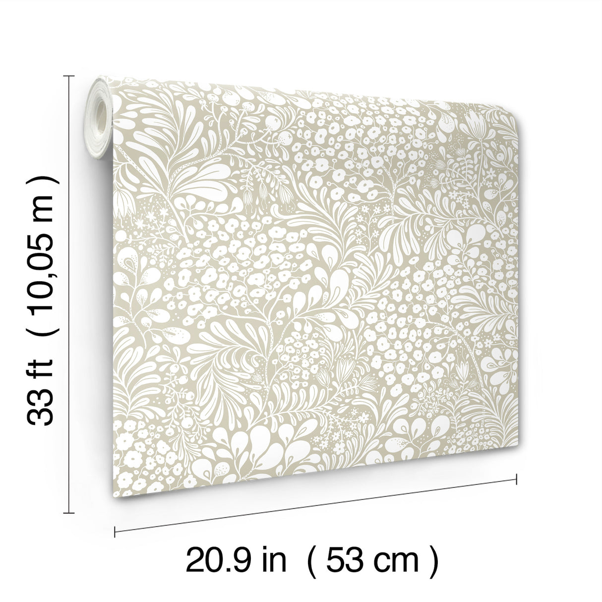 A-Street Prints 4201-65131 Siv Dark Grey Botanical Wallpaper