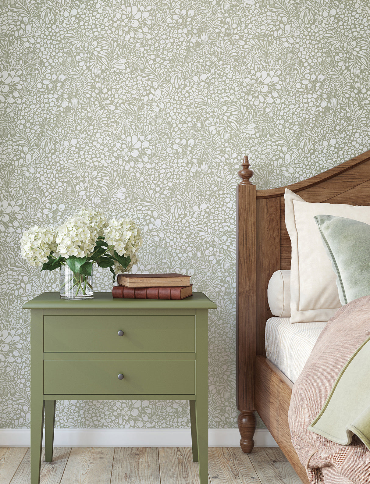 A-Street Prints 4201-65131 Siv Dark Grey Botanical Wallpaper