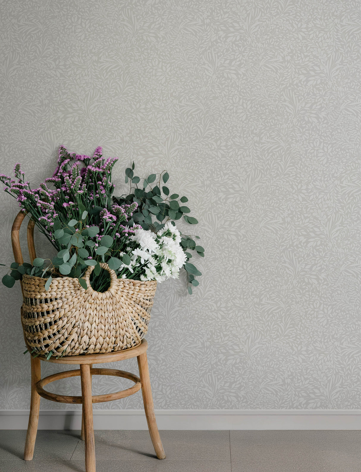 A-Street Prints 4201-92116 Kristina Light Grey Botanical Wal