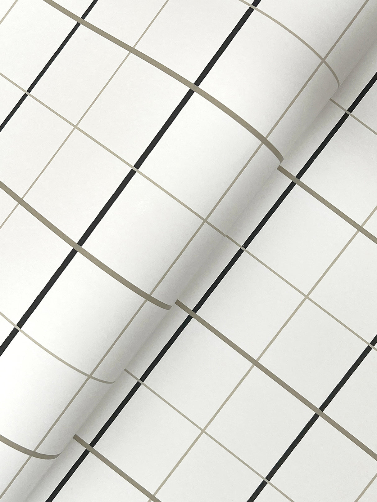Ronald Redding 4211-83519 Tattersall White Plaid Wallpaper