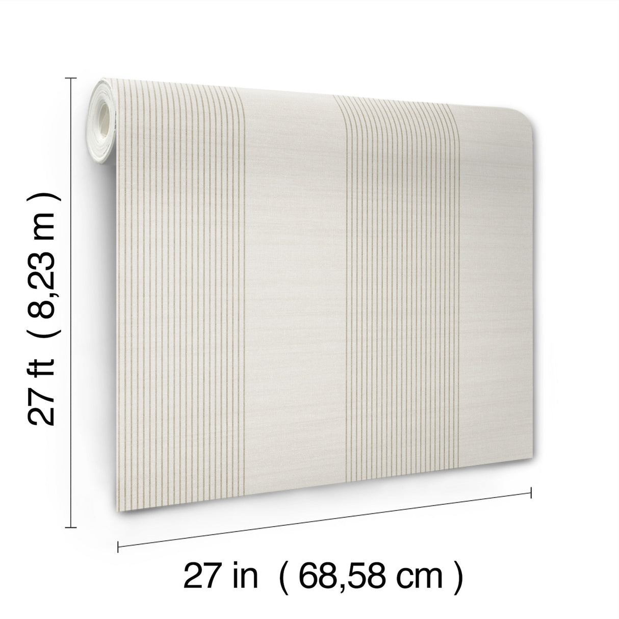 Ronald Redding 4211-83526 Archer Stripe Light Grey Faux Line