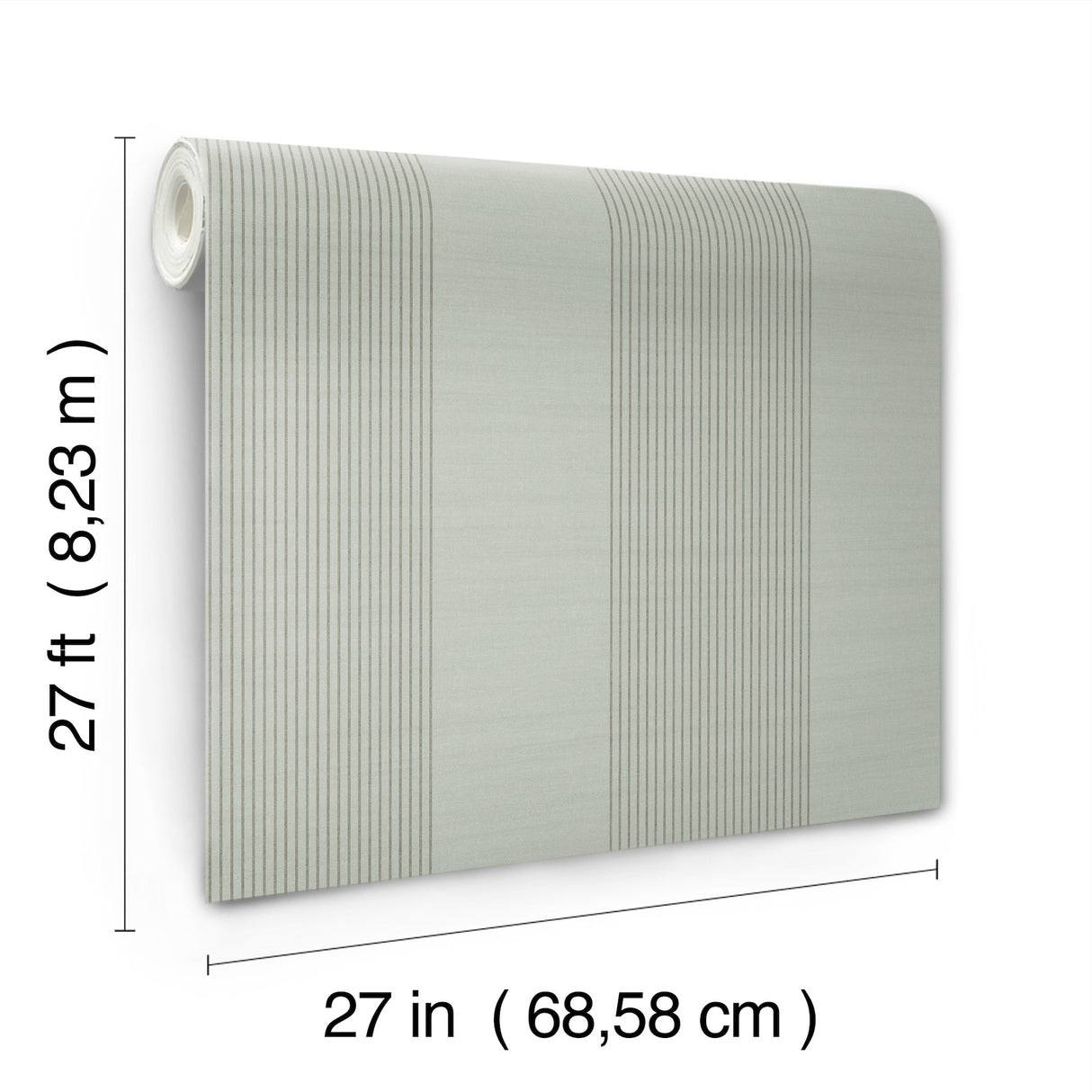 Ronald Redding 4211-83530 Archer Stripe Sage Faux Linen Wall