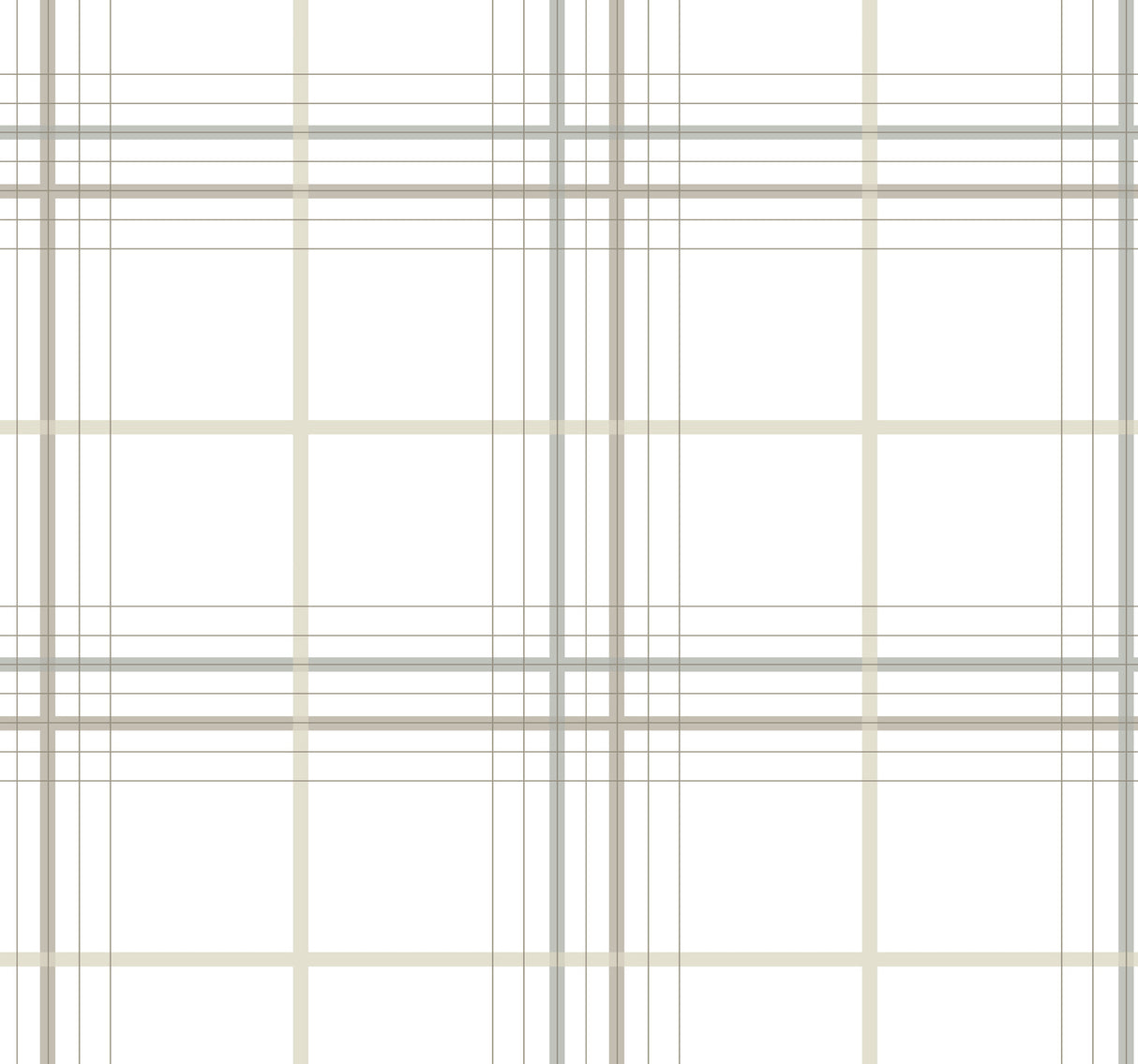 Ronald Redding 4211-83533 Lakeside Plaid White Tailored Wall