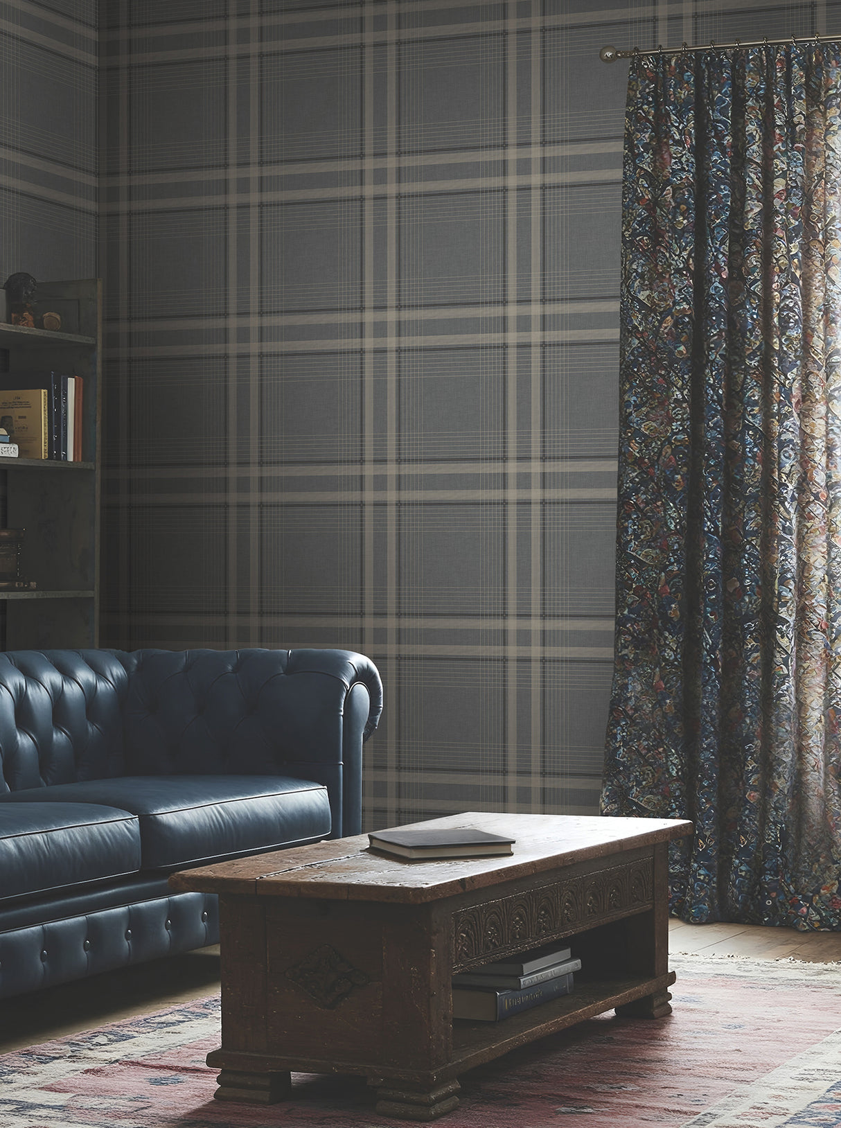 Ronald Redding 4211-83565 Country Club Plaid Charcoal Faux L