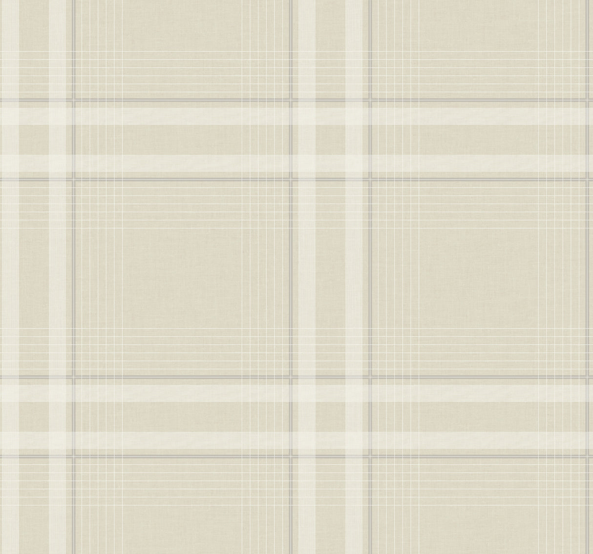 Ronald Redding 4211-83566 Country Club Plaid Beige Faux Line