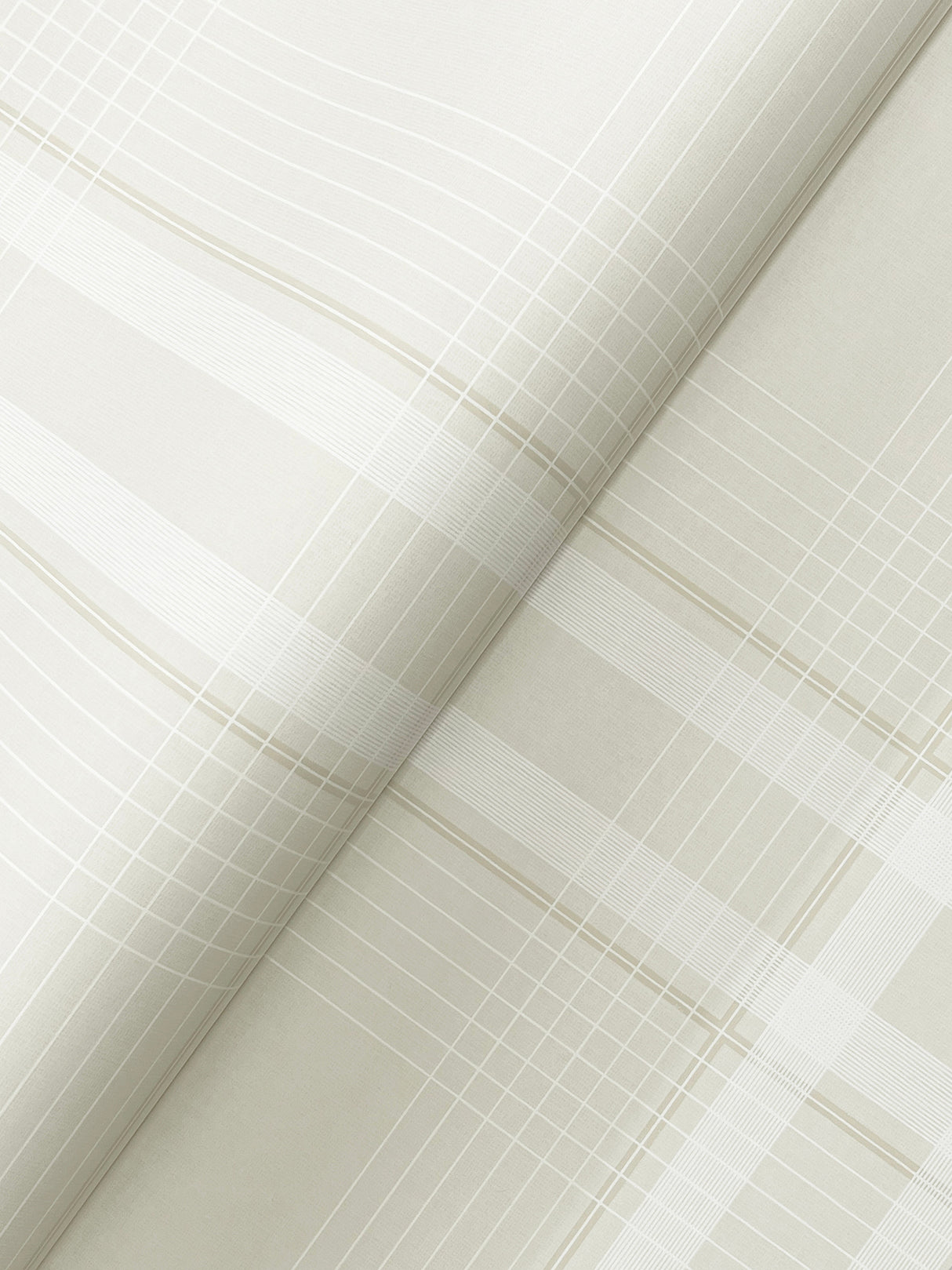 Ronald Redding 4211-83568 Country Club Plaid Dove Faux Linen