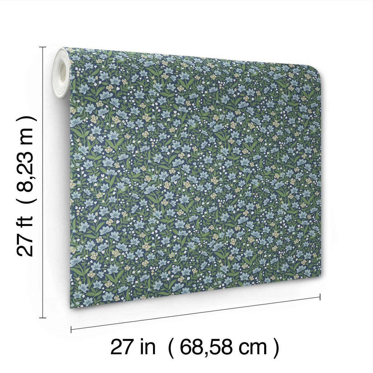 Rifle Paper Co. 4212-84369 Sylvie Navy Wallpaper