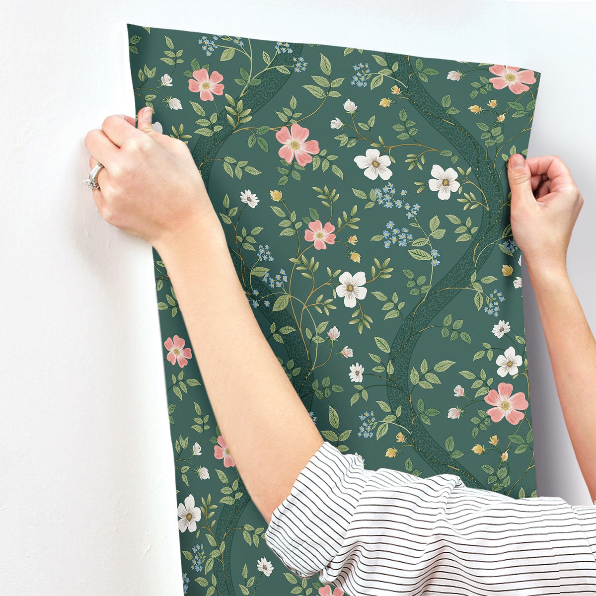 Rifle Paper Co. 4212-84382 Waverly Emerald Wallpaper