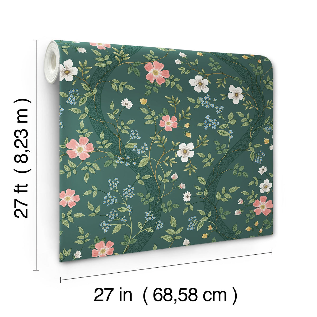 Rifle Paper Co. 4212-84382 Waverly Emerald Wallpaper