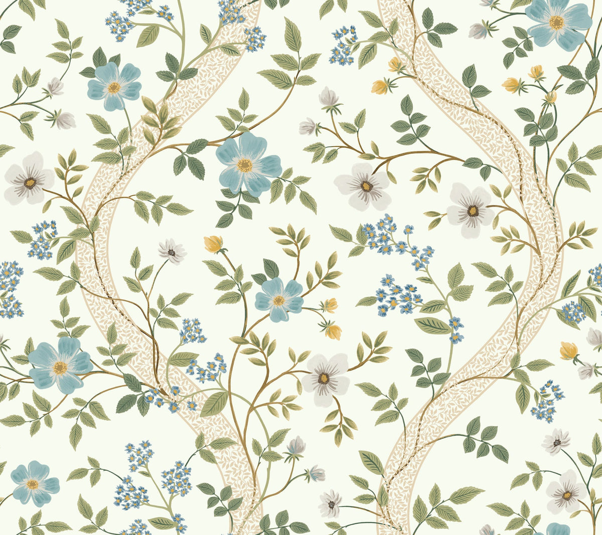 Rifle Paper Co. 4212-84383 Waverly White Wallpaper