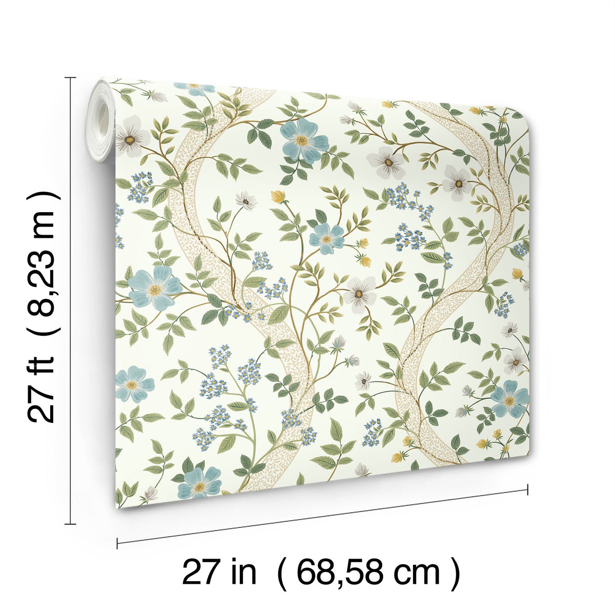 Rifle Paper Co. 4212-84383 Waverly White Wallpaper