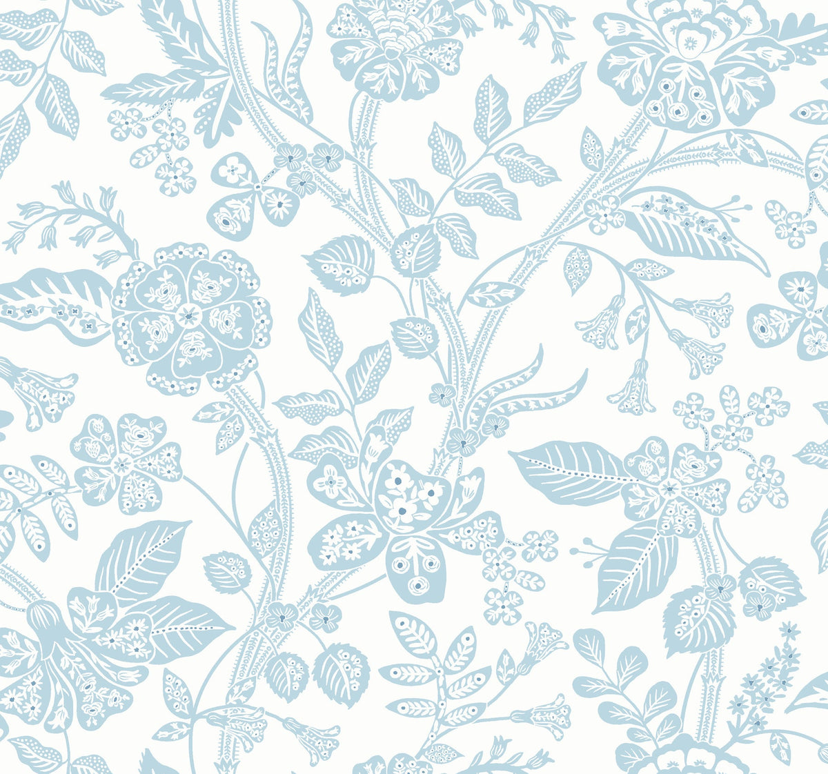 Rifle Paper Co. 4212-84401 Gracie Garden Blue & White Wallpaper
