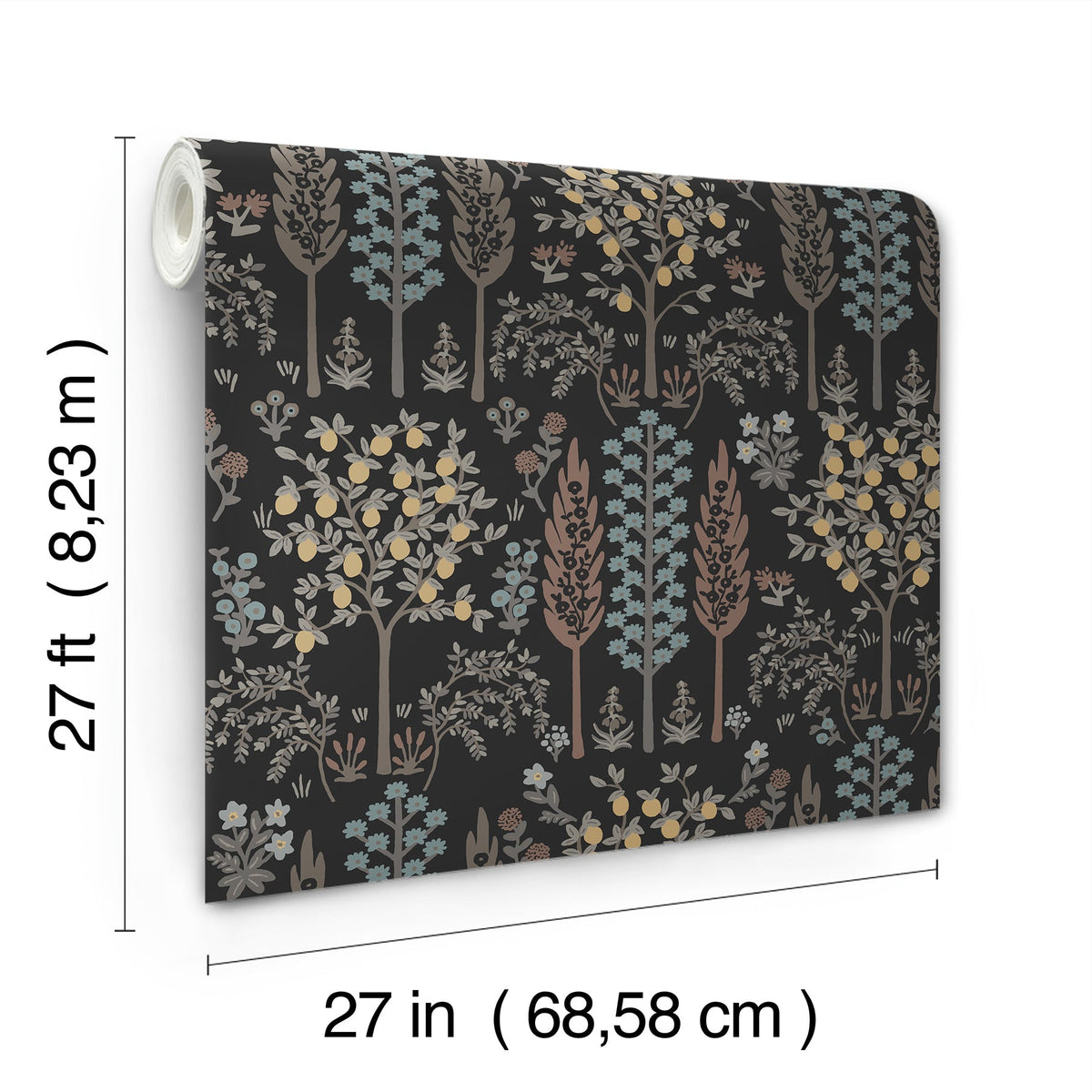 Rifle Paper Co. 4212-84409 Fenna Black Wallpaper