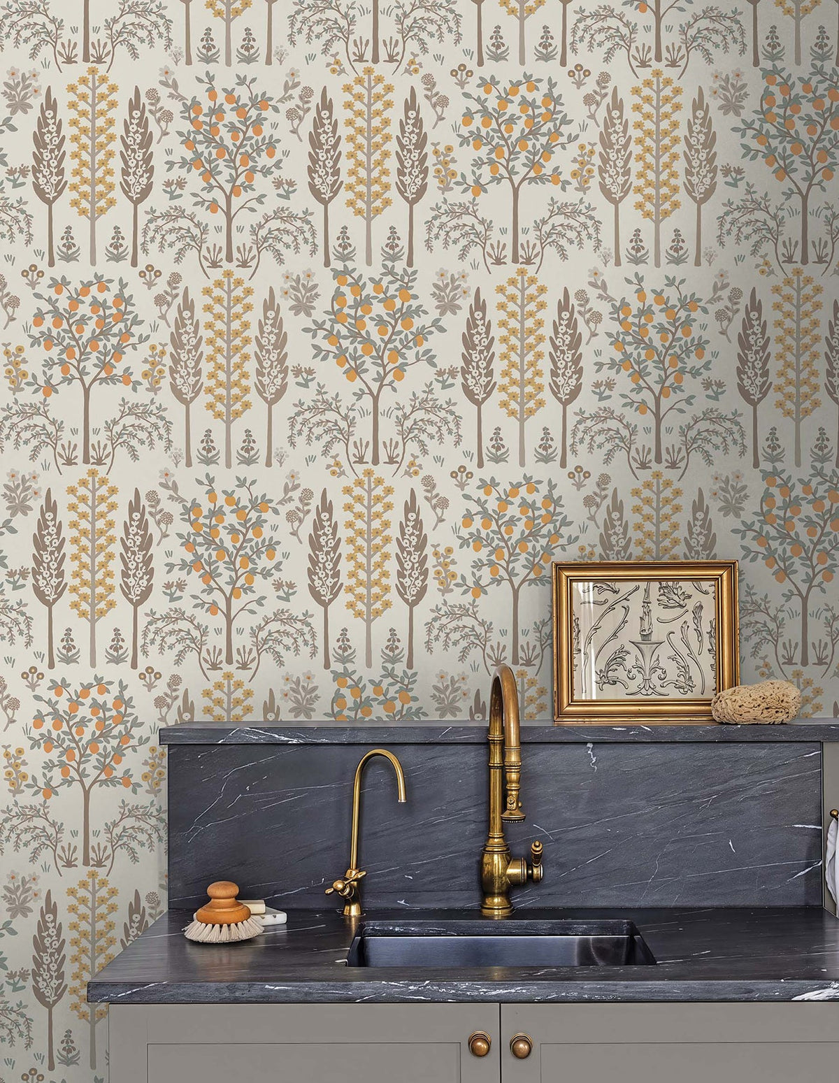 Rifle Paper Co. 4212-84410 Fenna Gold Wallpaper