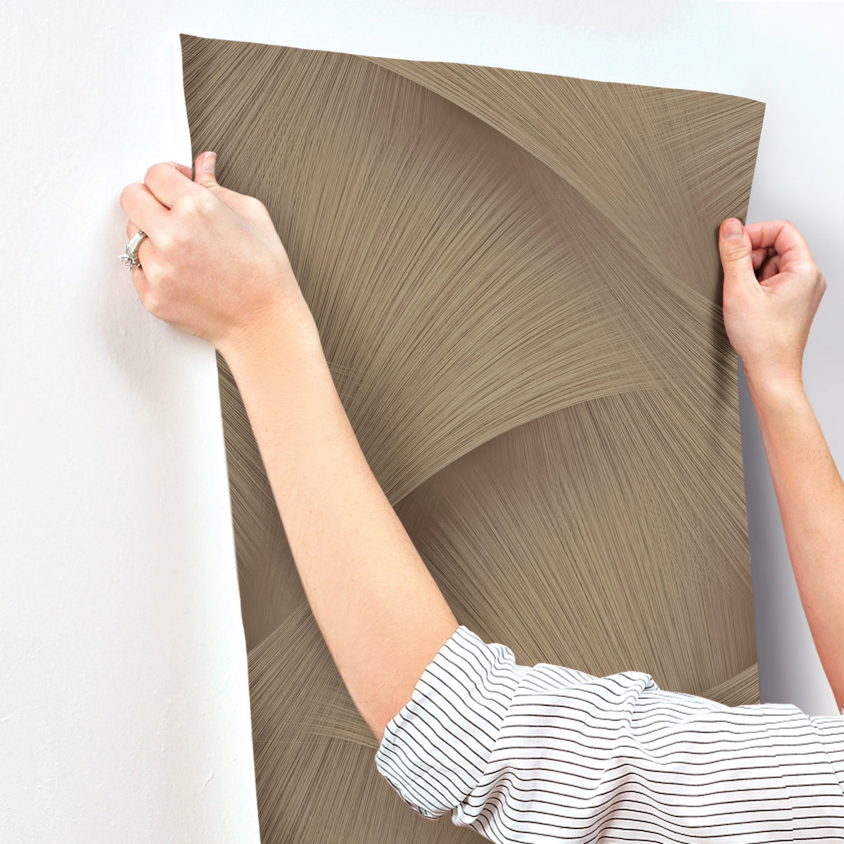 York Wallcoverings Etched Reeds Coffee Abstract Wallpaper 42