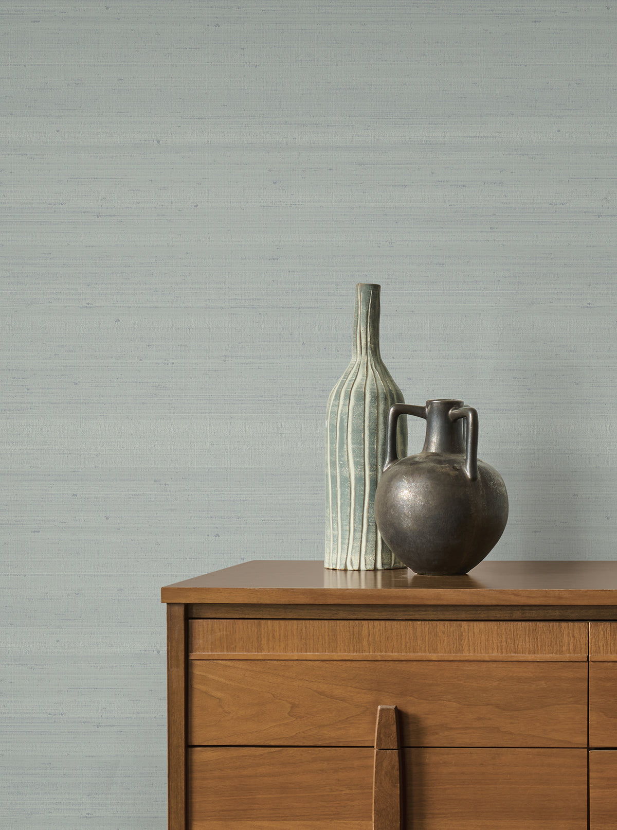 York Wallcoverings Fine Silk Slate Faux Fabric Wallpaper 422