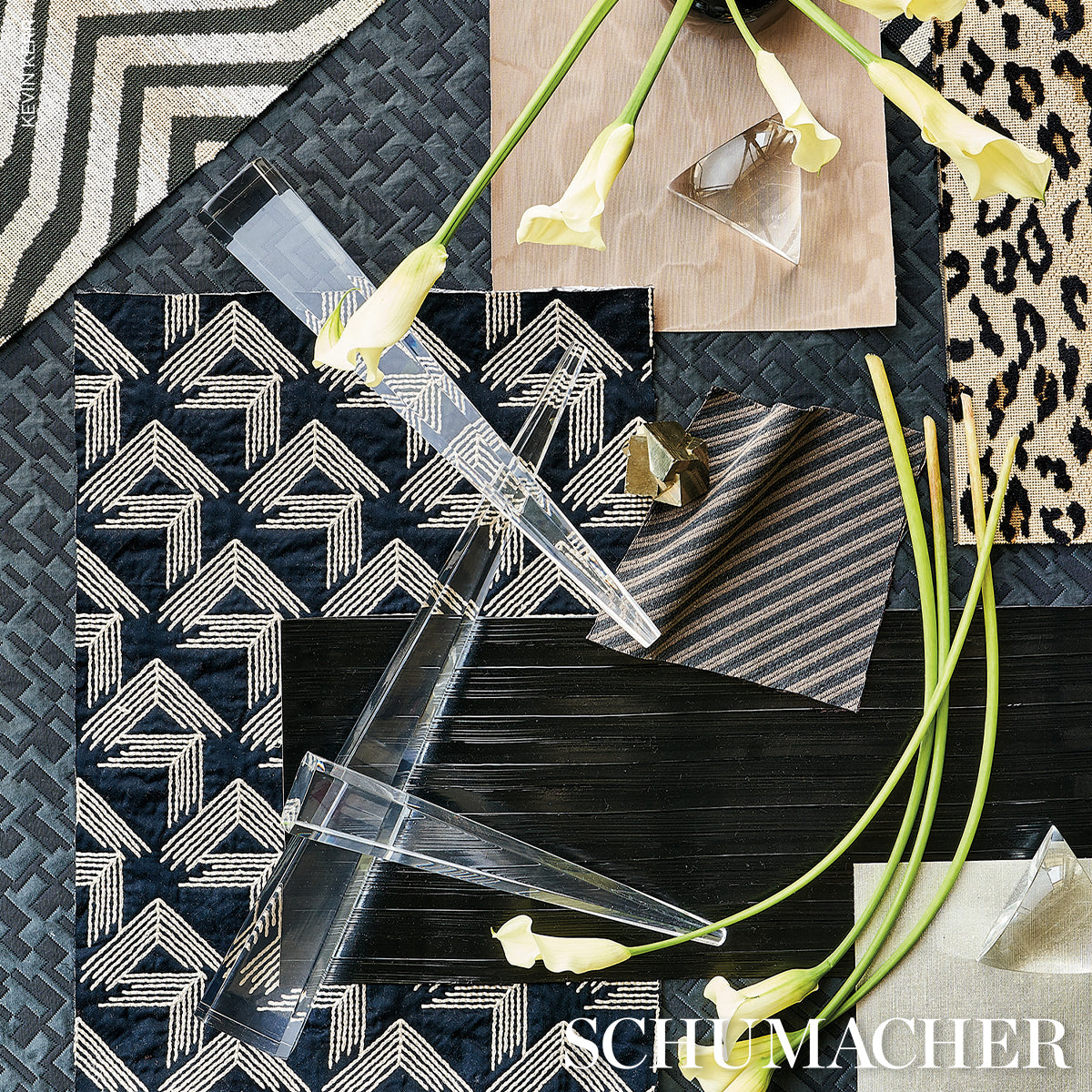 Schumacher 43181 SAFARI ÉPINGLÉ in LEOPARD Fabric - ANIMAL