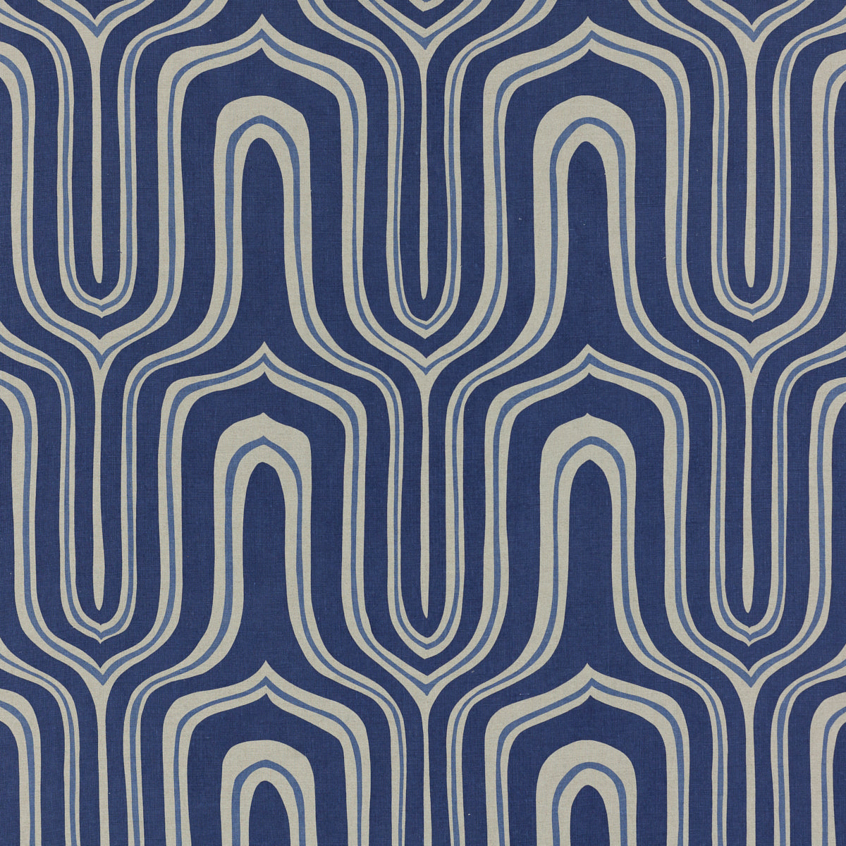 Schumacher 435U59 NIGEL in INDIGO Fabric - RAOUL TEXTILES