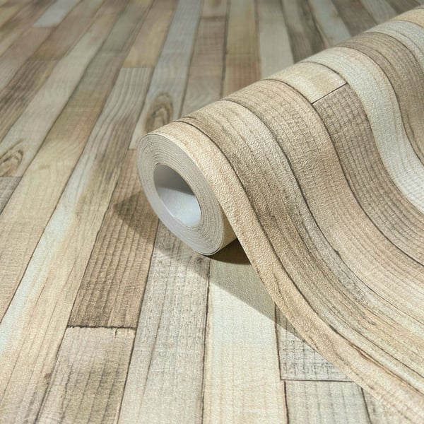 Galerie 45734 Beige Wood optics - Eade's Wallpaper