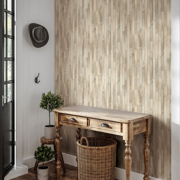 Galerie 45734 Beige Wood optics - Eade's Wallpaper