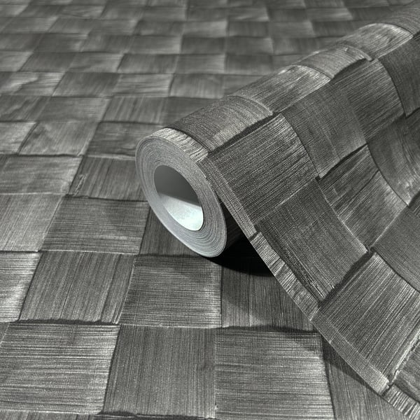 Galerie 45743 Anthracite 3D optics - Eade's Wallpaper
