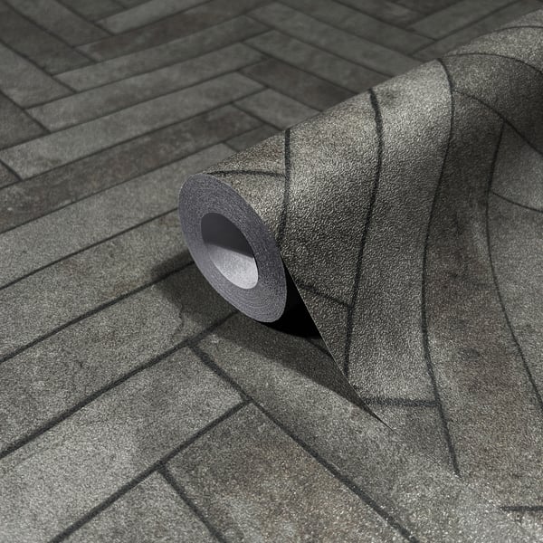 Galerie 45761 Anthracite Stone optic - Eade's Wallpaper