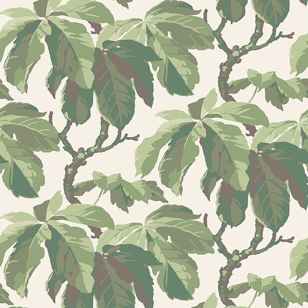 Schumacher 4839 KASTANJ in LEAF Wallpaper - A COUNTRY LIFE