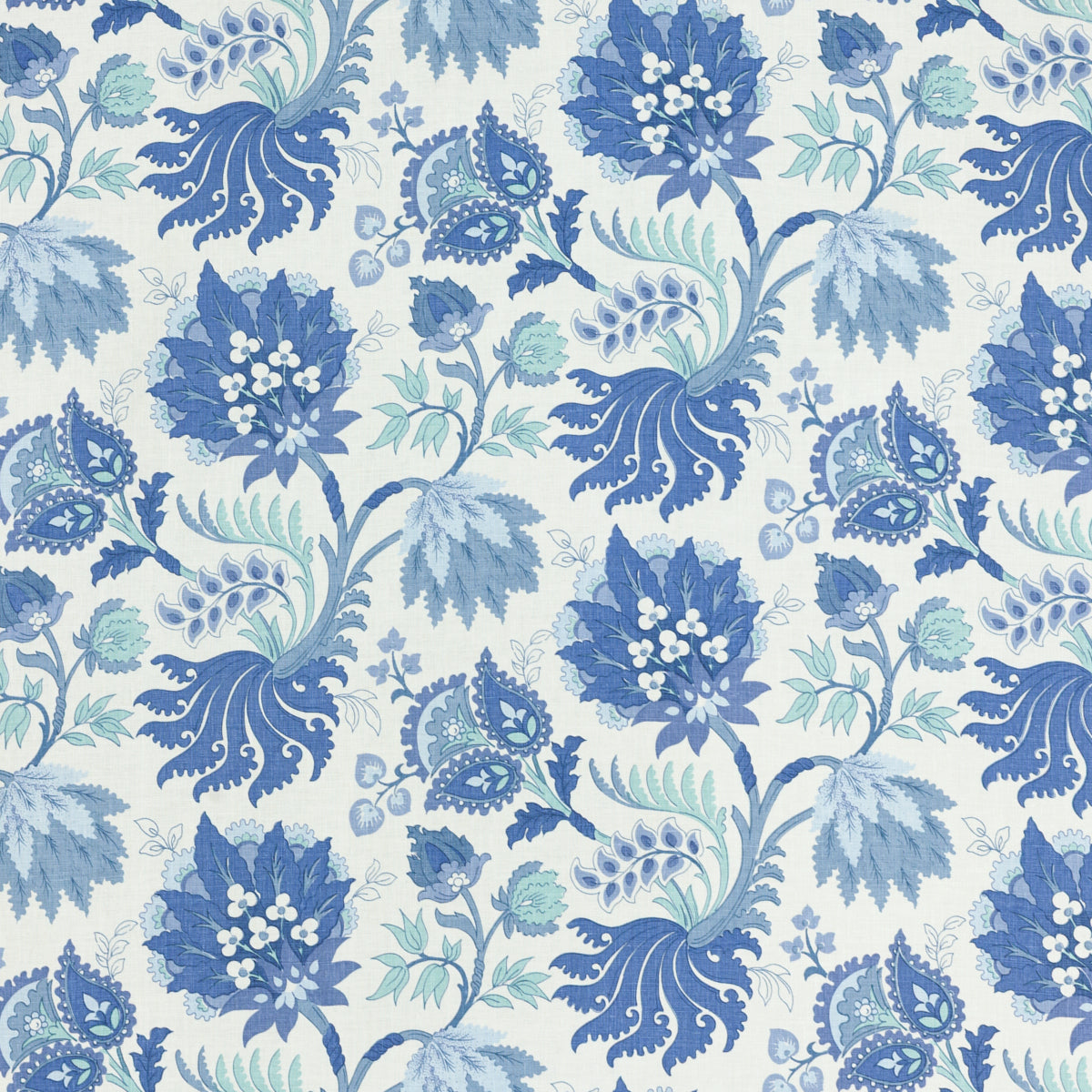 Schumacher 490B39 FLORENTINA in DELFT Fabric - RAOUL TEXTILE