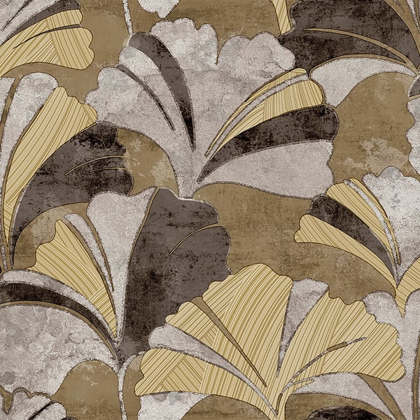 Galerie 49324 Bronze Brown Ginko - Eade's Wallpaper