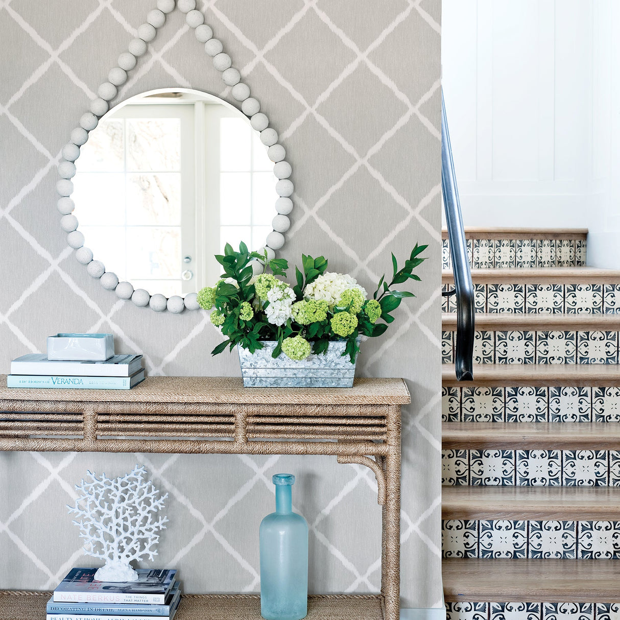 Brewster 499-96603 Hanna Grey Ikat Wallpaper