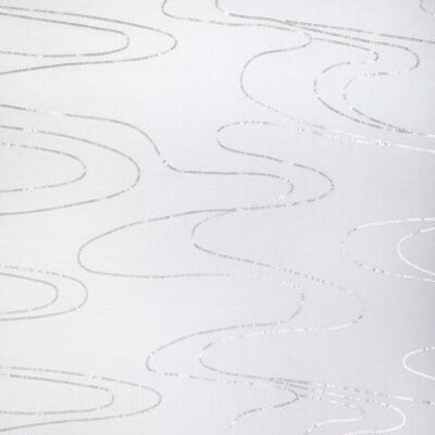 KRAVET DESIGN 4999.1101.0 UNDULATING WAVE SILVER Fabric - Eade's Wallpaper