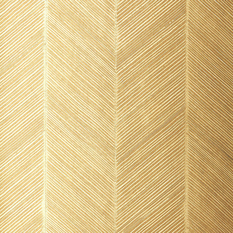 Schumacher 5005651 CHEVRON TEXTURE in WHITE GOLD Wallpaper -