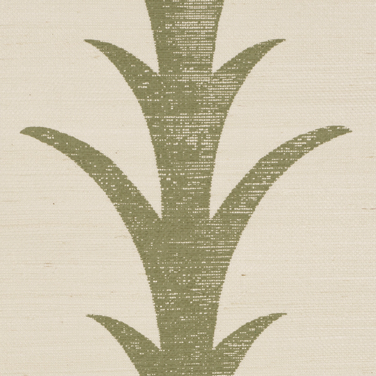 Schumacher 5006058 ACANTHUS STRIPE SISAL in OLIVE Wallpaper