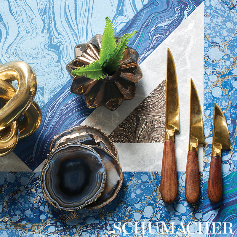 Schumacher 5007071 MONGIARDINO in LAPIS Wallpaper - OTTOMAN