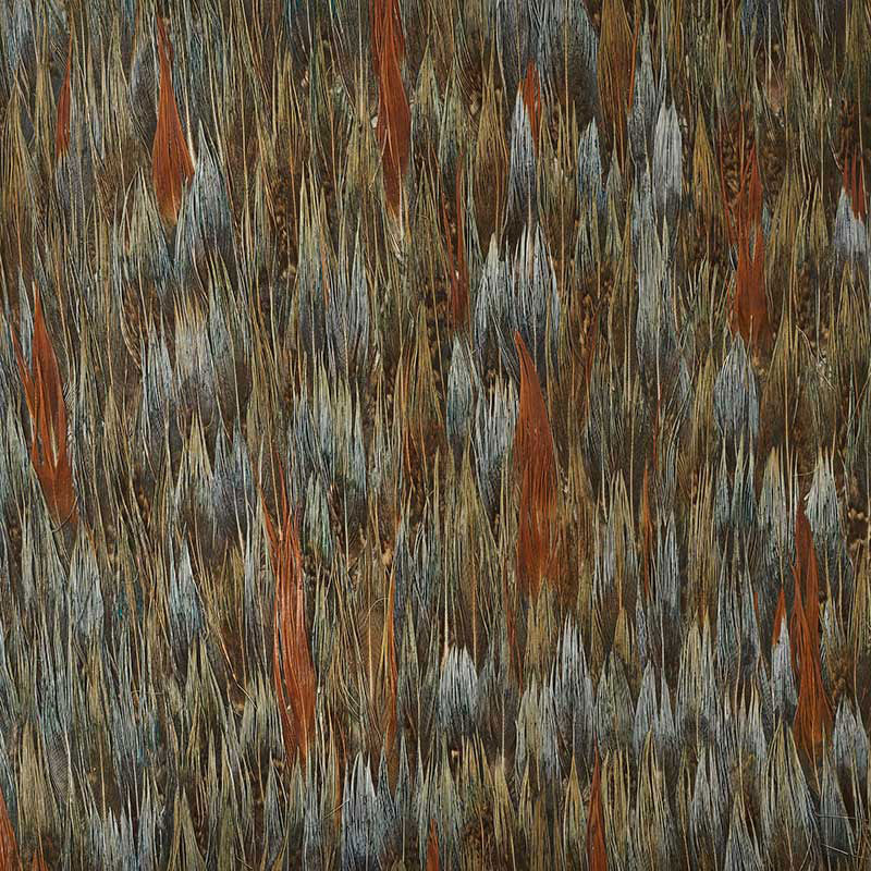 Schumacher 5008404 NICKEL in BROWN Wallpaper - PLUME