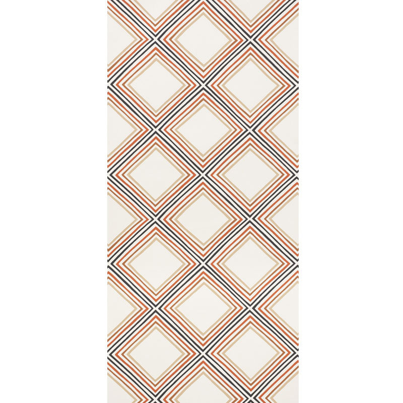 Schumacher Square Dance Brown Wallpaper - Eade's Wallpaper