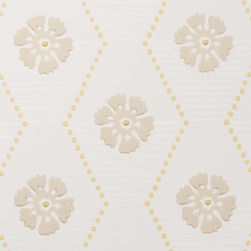 Schumacher 5013162 HIVE BLOOM in SAND Wallpaper - HOBE ERWIN