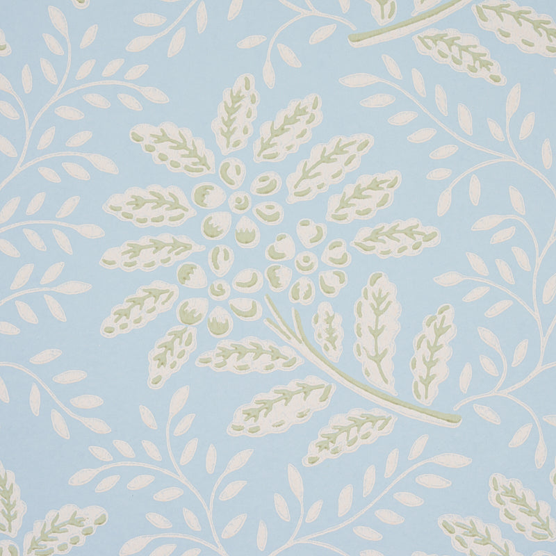 Schumacher 5013171 SECRET GARDEN in LIGHT BLUE Wallpaper - H