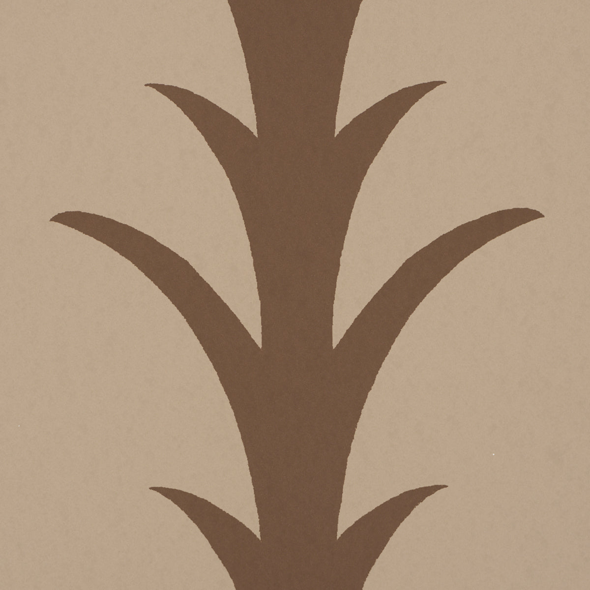 Schumacher 5014774 ACANTHUS STRIPE in BROWN ON BEIGE Wallpap