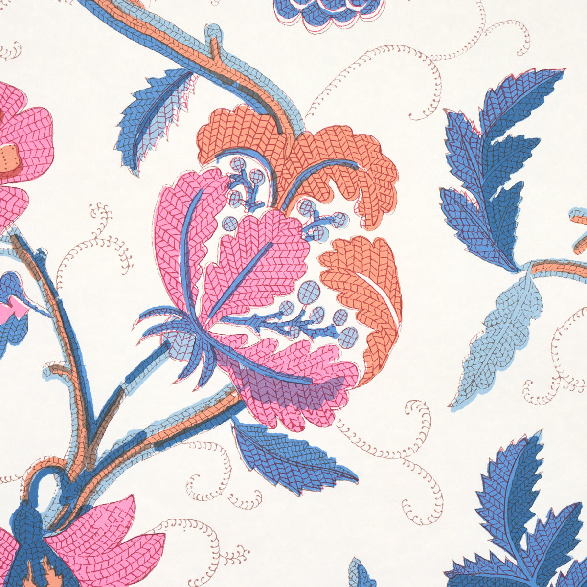 Schumacher 5014862 INDALI in ROSE & INDIGO Wallpaper - SCHUM