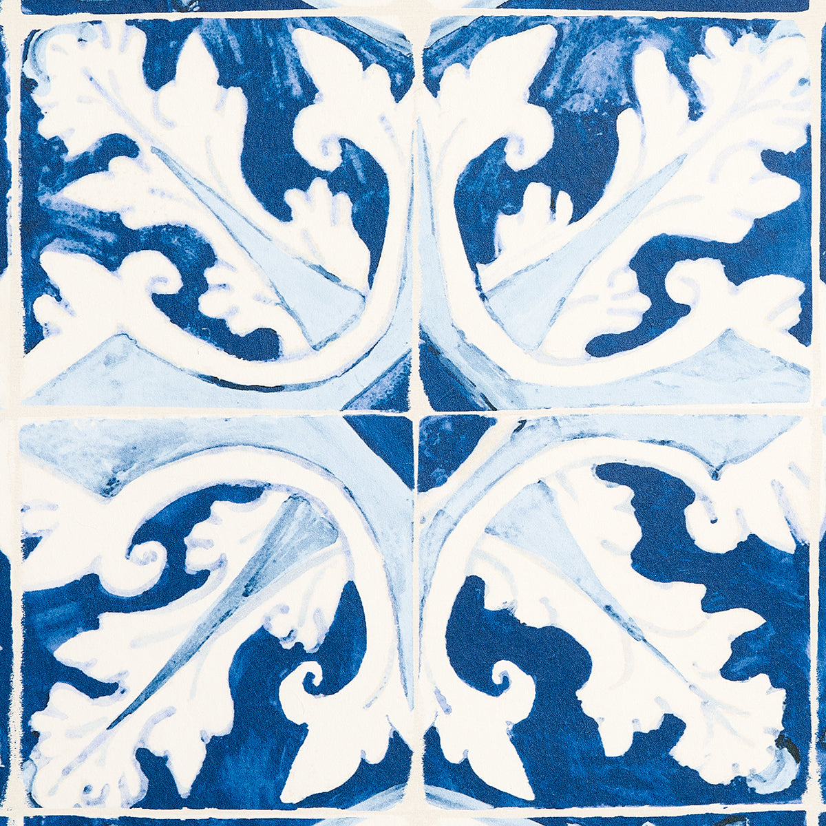 Schumacher 5015120 Azulejos in Azure Wallpaper - Mary Mcdona