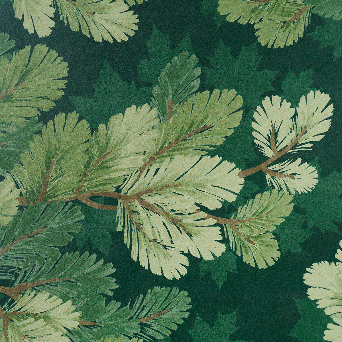 Schumacher 5016071 COVEY HEDGE in FOREST Wallpaper - A COUNT
