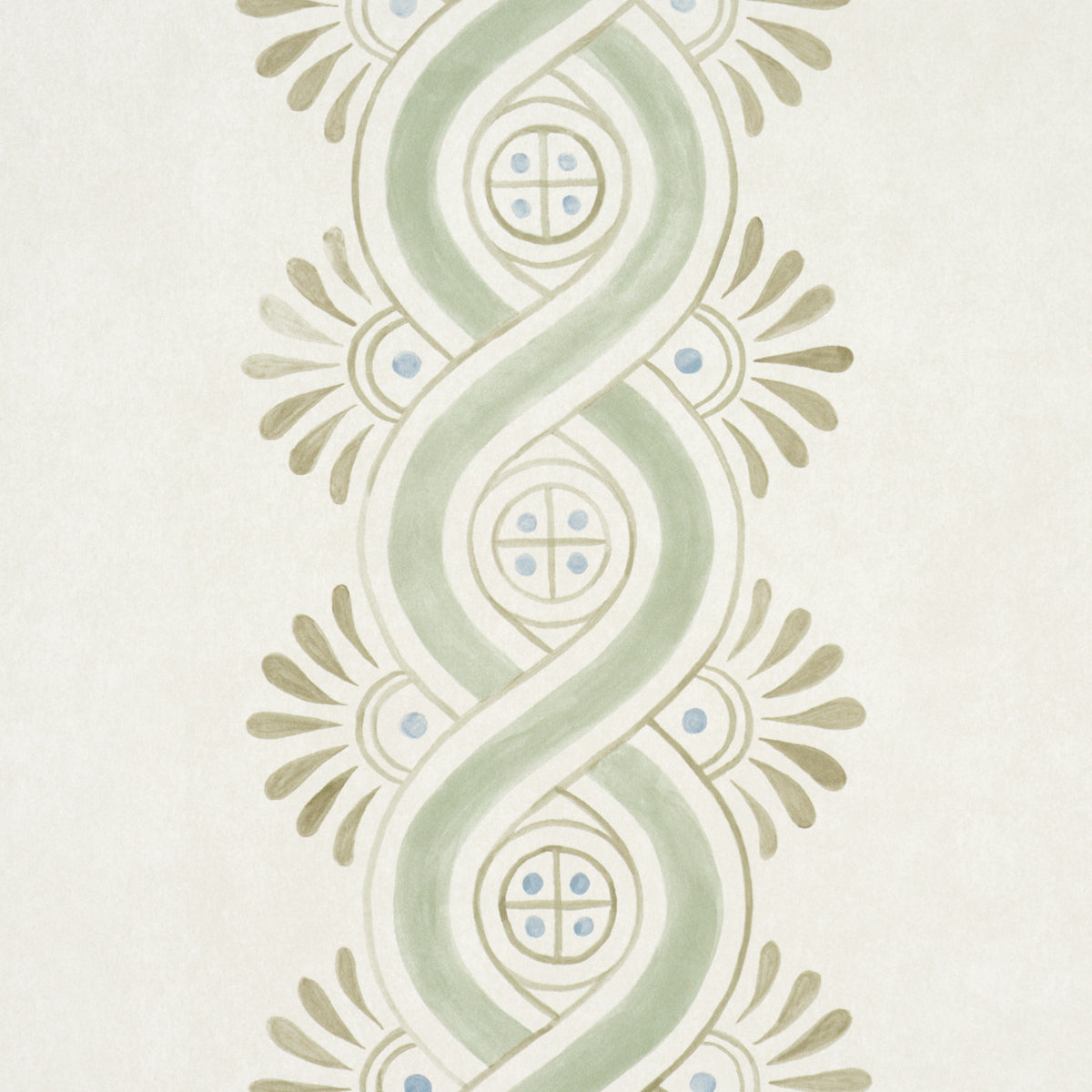 Schumacher 5016461 LEONIDIS STRIPE in GREEN Wallpaper - WALL