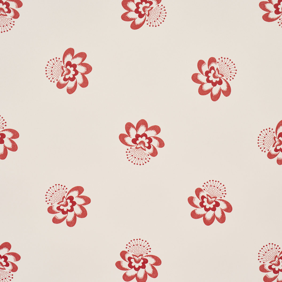 Schumacher 5016480 AUCLAIR FLORAL in RED Wallpaper - WALLFLO