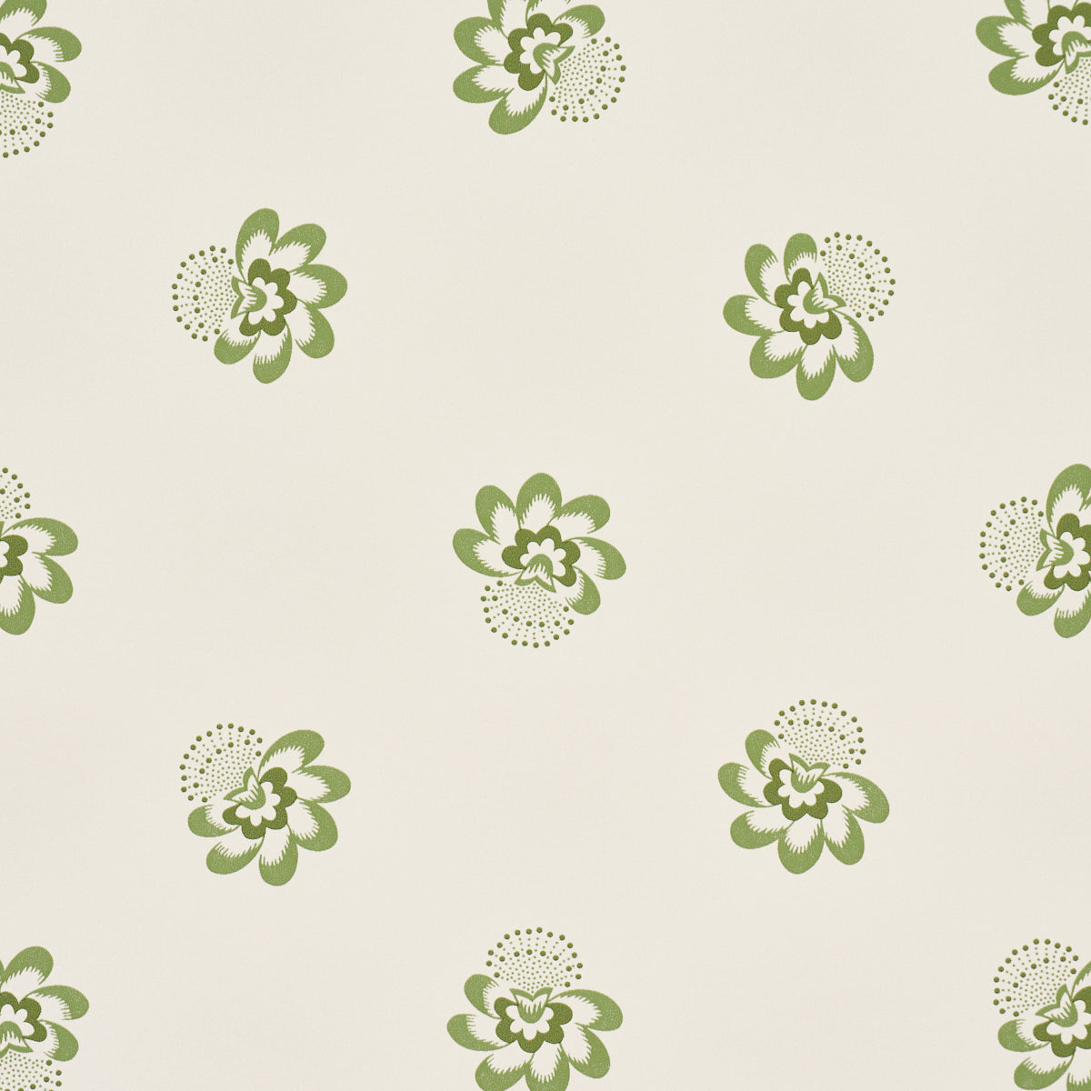 Schumacher 5016482 AUCLAIR FLORAL in GREEN Wallpaper - WALLF
