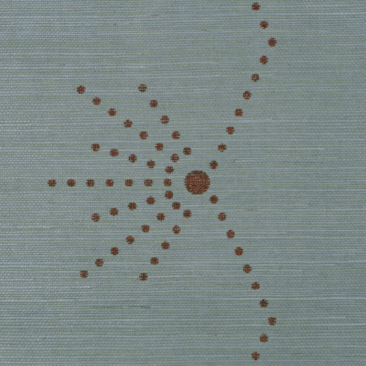 Schumacher 5016722 ROYÈRE STRIPE SISAL in SEAGLASS Wallpape